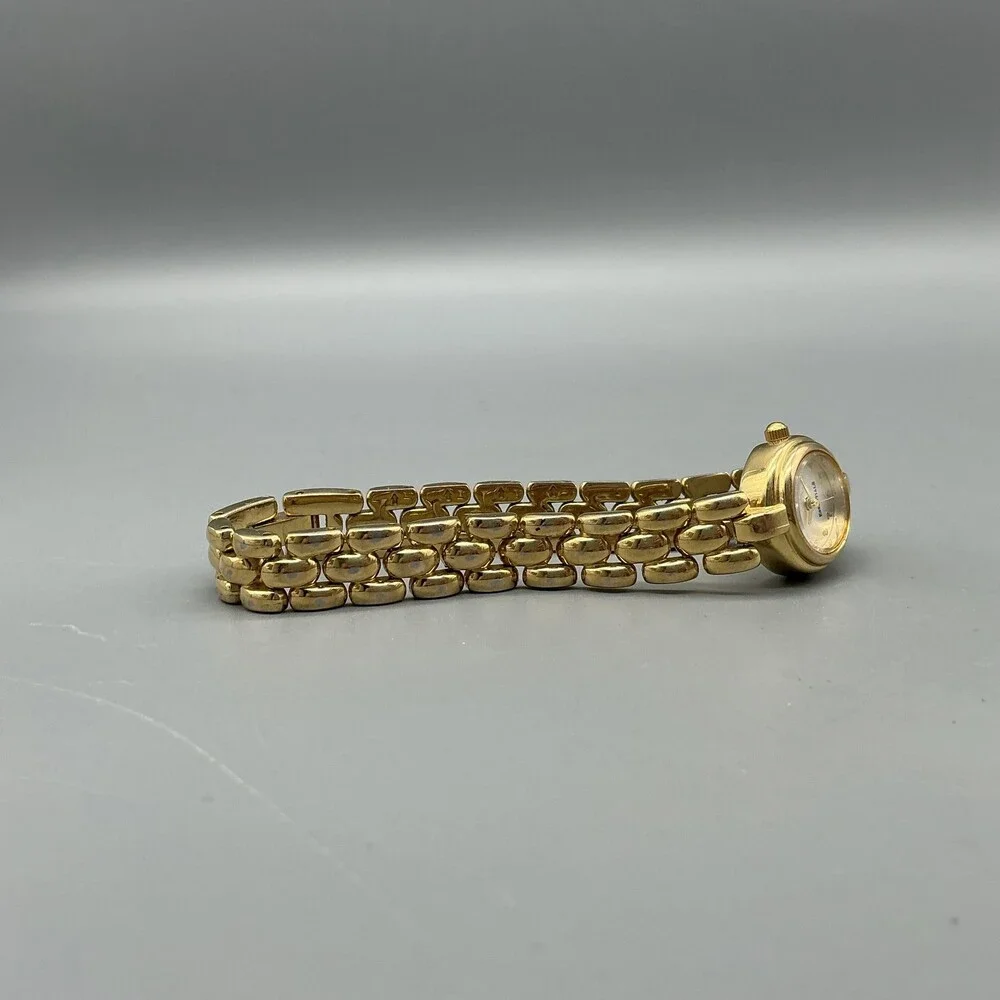 Timex Essentials Women Watch 18mm Gold Tone Bracelet New Battery 7.25
